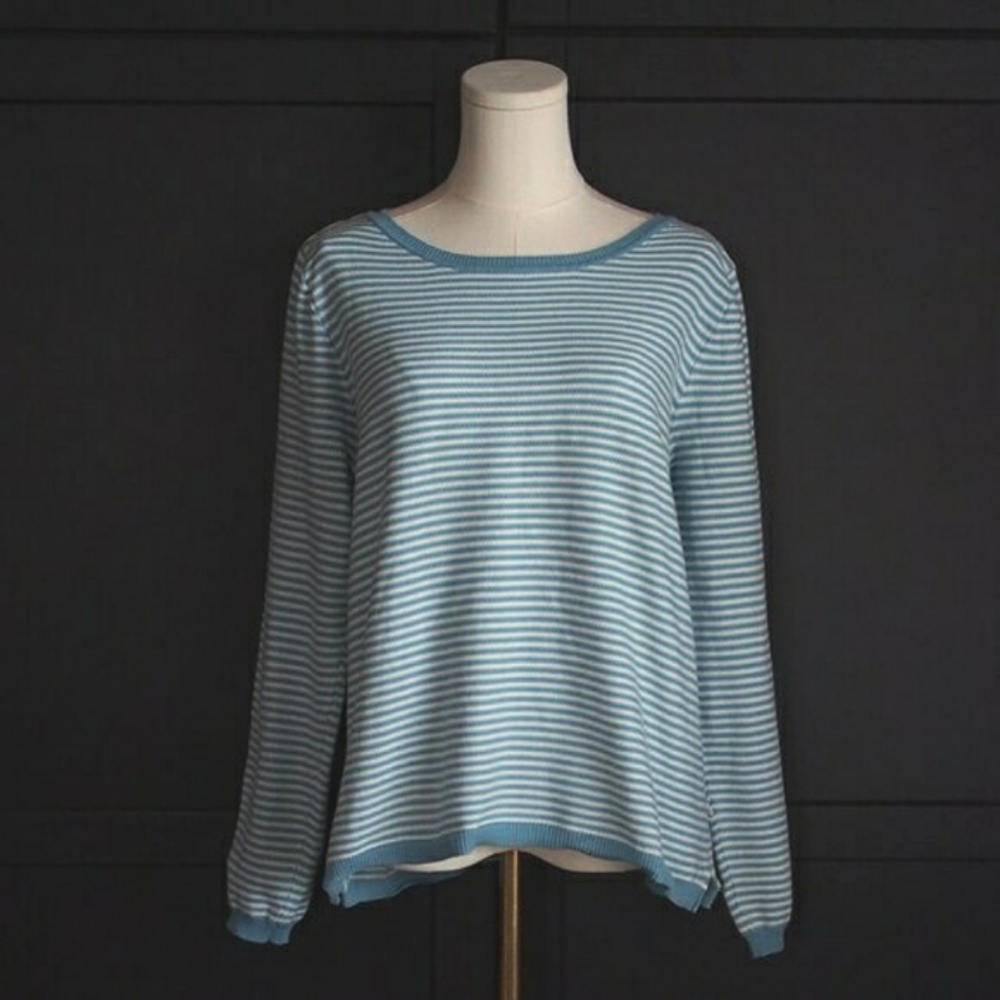 Signal | Striped Cotton Long Sleeve Sweater